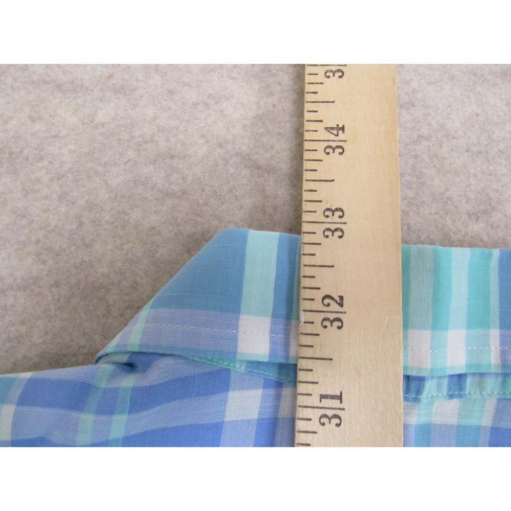 Vineyard Vines Murray Shirt Mens XL Blue Green Plaid S/S Cotton Button Up - Picture 6 of 6